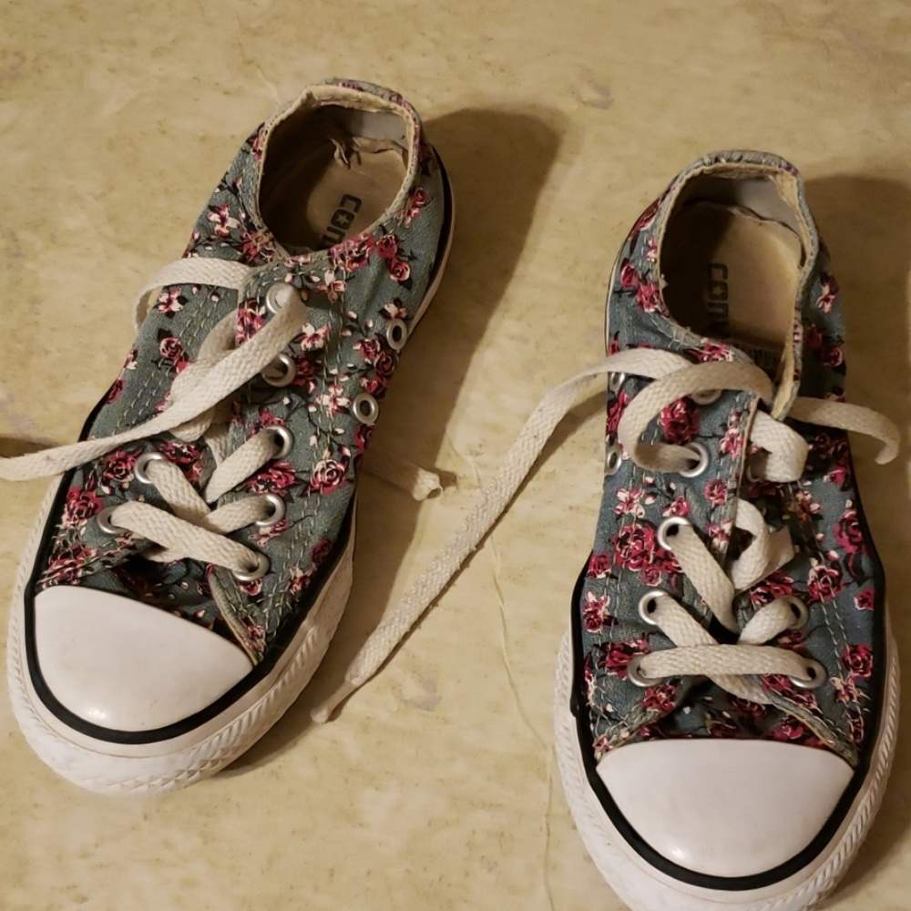 Converse floral print shoes